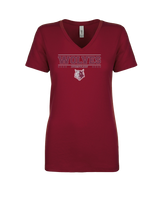 Prairie Ridge HS Wrestling Border - Women’s V-Neck