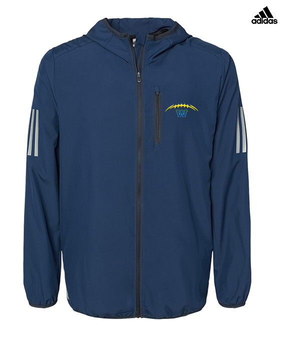 Wooster HS Football Laces - Mens Adidas Full Zip Jacket