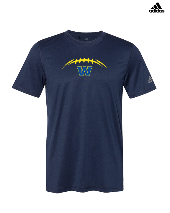 Wooster HS Football Laces - Mens Adidas Performance Shirt