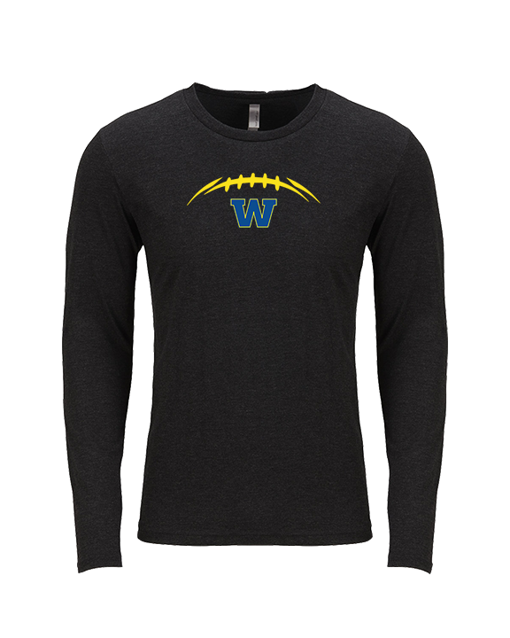 Wooster HS Football Laces - Tri-Blend Long Sleeve