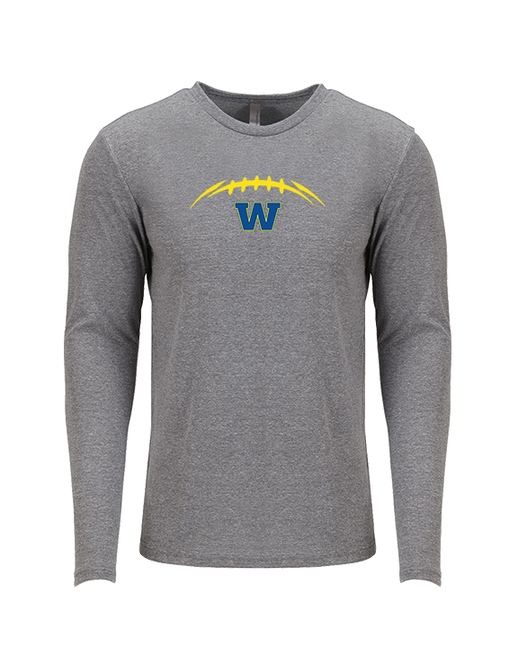 Wooster HS Football Laces - Tri-Blend Long Sleeve