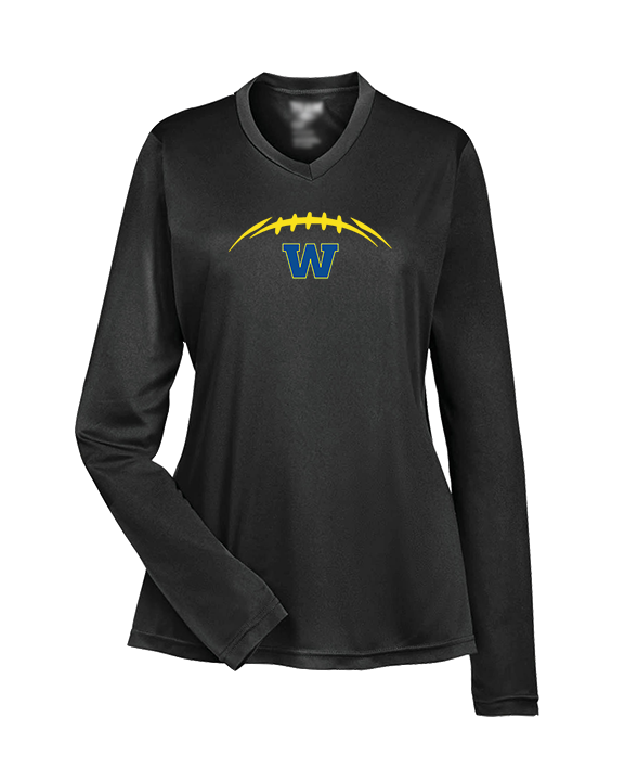 Wooster HS Football Laces - Womens Performance Longsleeve