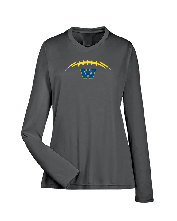 Wooster HS Football Laces - Womens Performance Longsleeve