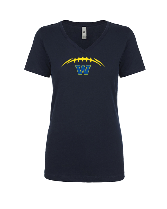 Wooster HS Football Laces - Womens Vneck