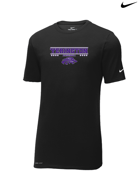 Yerington HS Baseball Border - Mens Nike Cotton Poly Tee