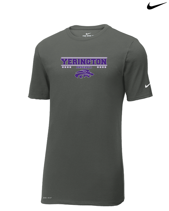 Yerington HS Baseball Border - Mens Nike Cotton Poly Tee