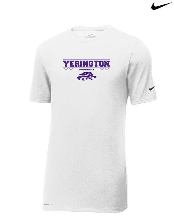 Yerington HS Baseball Border - Mens Nike Cotton Poly Tee