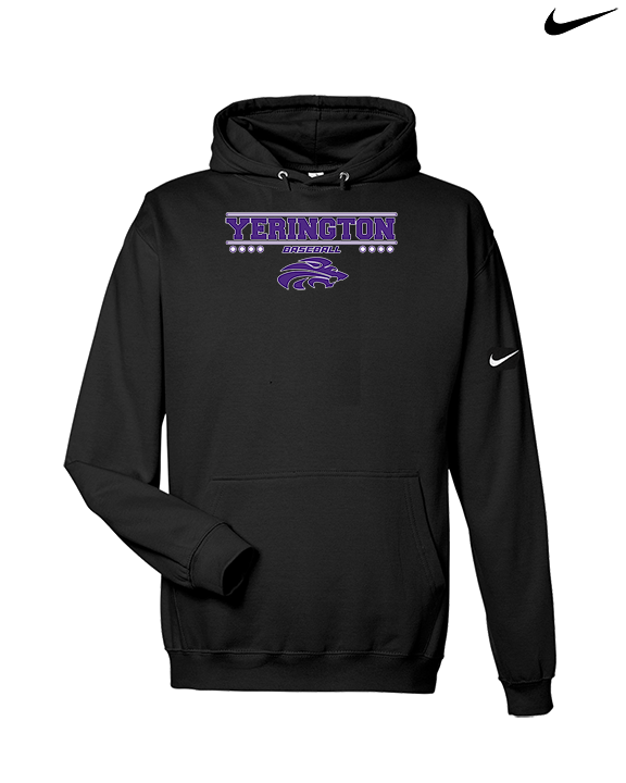Yerington HS Baseball Border - Nike Club Fleece Hoodie