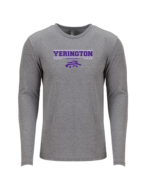 Yerington HS Baseball Border - Tri-Blend Long Sleeve