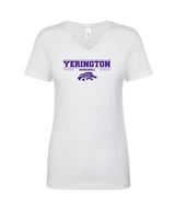 Yerington HS Baseball Border - Womens V-Neck