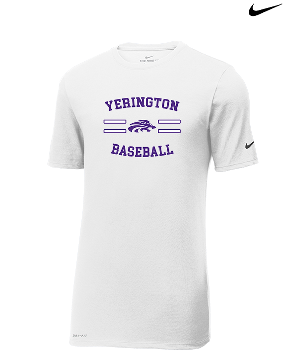 Yerington HS Baseball Curve - Mens Nike Cotton Poly Tee