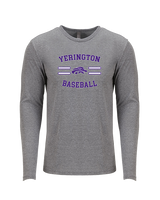 Yerington HS Baseball Curve - Tri-Blend Long Sleeve