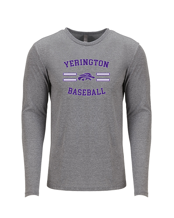 Yerington HS Baseball Curve - Tri-Blend Long Sleeve