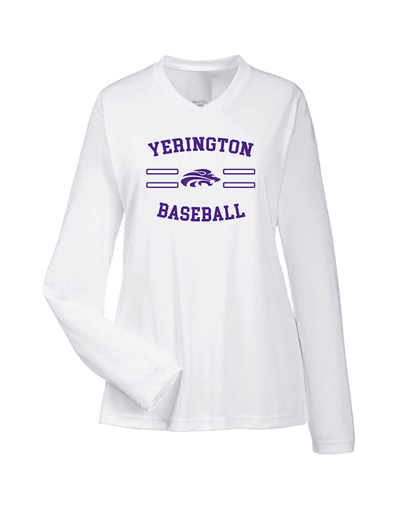 Yerington HS Baseball Curve - Womens Performance Longsleeve