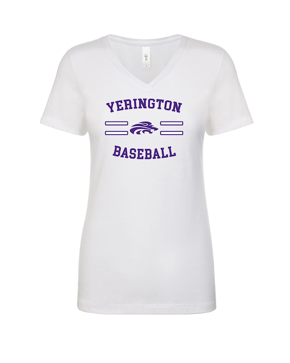 Yerington HS Baseball Curve - Womens Vneck