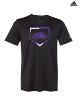 Yerington HS Baseball Plate - Mens Adidas Performance Shirt