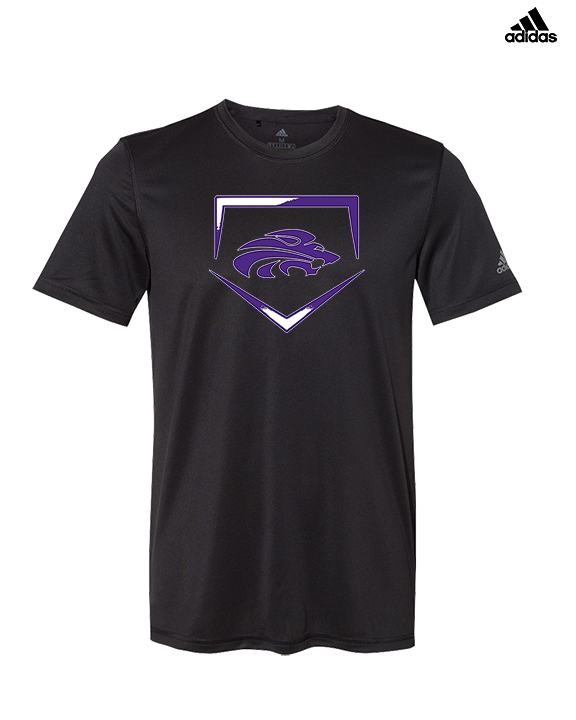 Yerington HS Baseball Plate - Mens Adidas Performance Shirt