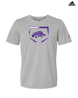 Yerington HS Baseball Plate - Mens Adidas Performance Shirt