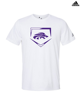 Yerington HS Baseball Plate - Mens Adidas Performance Shirt