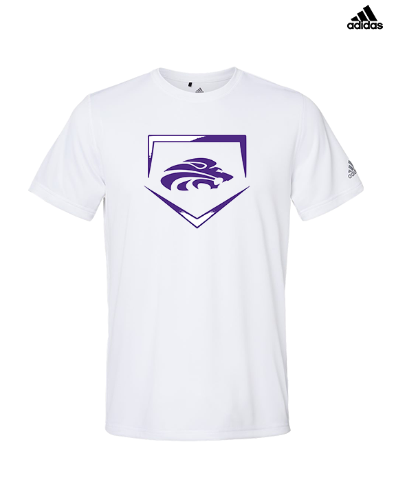 Yerington HS Baseball Plate - Mens Adidas Performance Shirt