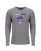 Yerington HS Baseball Plate - Tri-Blend Long Sleeve