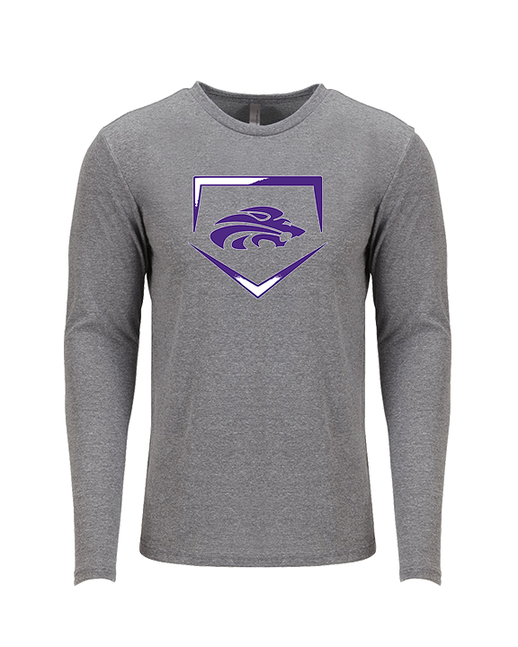 Yerington HS Baseball Plate - Tri-Blend Long Sleeve