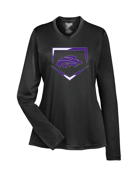 Yerington HS Baseball Plate - Womens Performance Longsleeve
