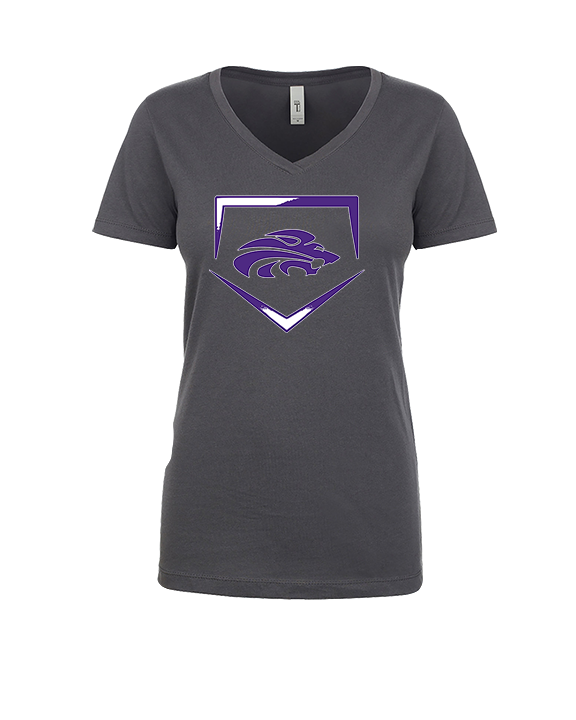 Yerington HS Baseball Plate - Womens Vneck