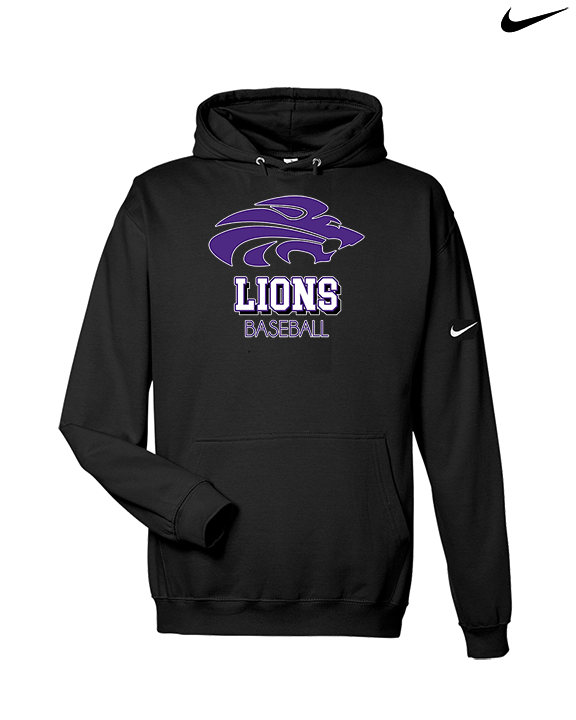 Yerington HS Baseball Shadow - Nike Club Fleece Hoodie