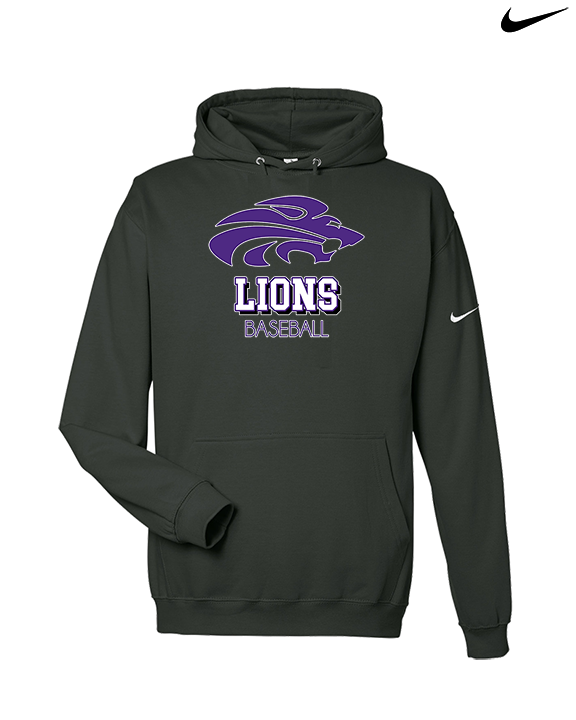 Yerington HS Baseball Shadow - Nike Club Fleece Hoodie