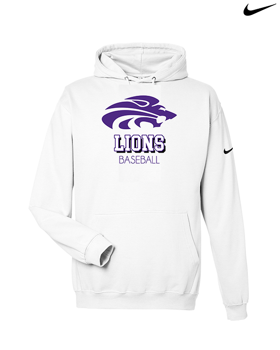 Yerington HS Baseball Shadow - Nike Club Fleece Hoodie