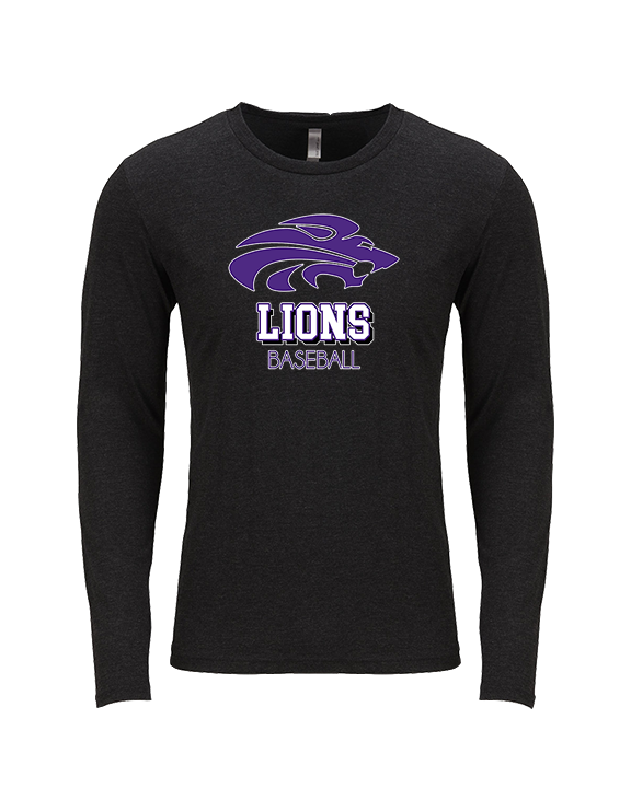 Yerington HS Baseball Shadow - Tri-Blend Long Sleeve