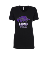 Yerington HS Baseball Shadow - Womens Vneck