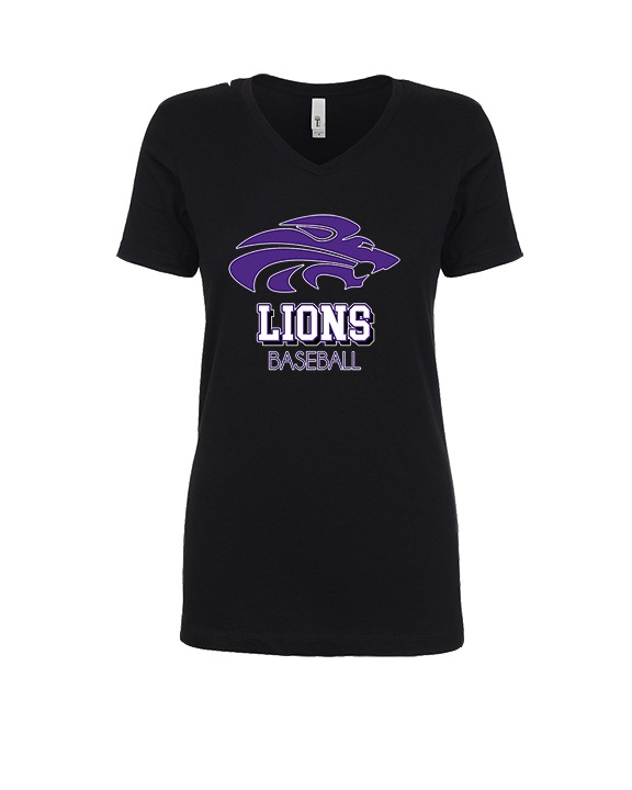 Yerington HS Baseball Shadow - Womens Vneck