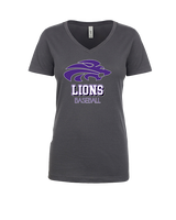Yerington HS Baseball Shadow - Womens Vneck