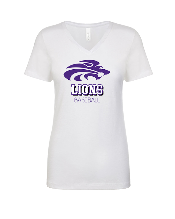 Yerington HS Baseball Shadow - Womens Vneck