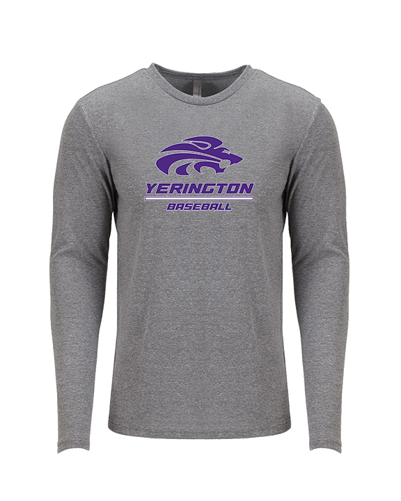 Yerington HS Baseball Split - Tri-Blend Long Sleeve