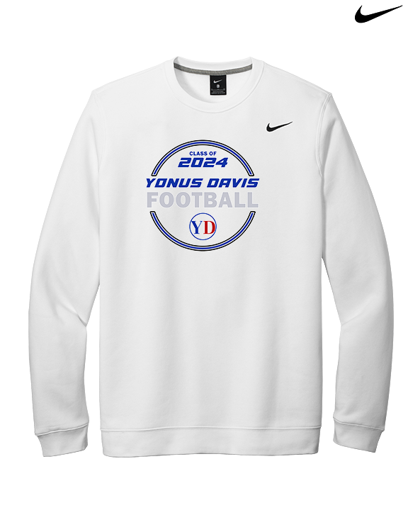 Yonus Davis Foundation Football Class Of - Mens Nike Crewneck