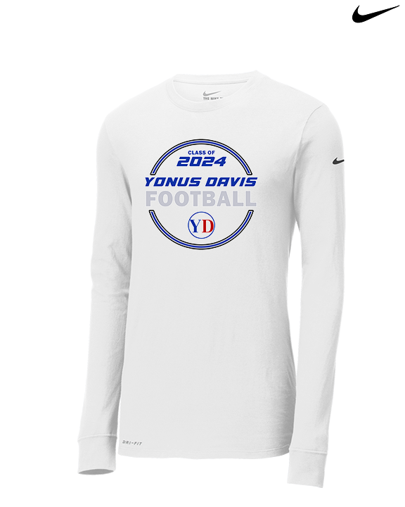 Yonus Davis Foundation Football Class Of - Mens Nike Longsleeve