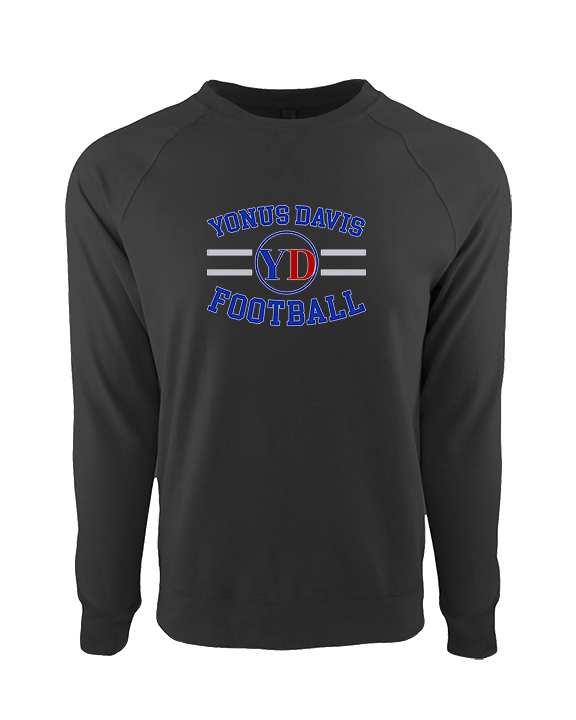 Yonus Davis Foundation Football Curve - Crewneck Sweatshirt