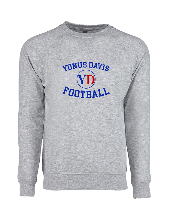 Yonus Davis Foundation Football Curve - Crewneck Sweatshirt
