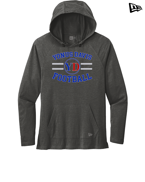 Yonus Davis Foundation Football Curve - New Era Tri-Blend Hoodie