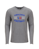 Yonus Davis Foundation Football Curve - Tri-Blend Long Sleeve