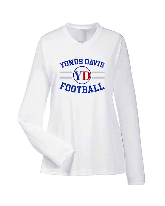 Yonus Davis Foundation Football Curve - Womens Performance Longsleeve