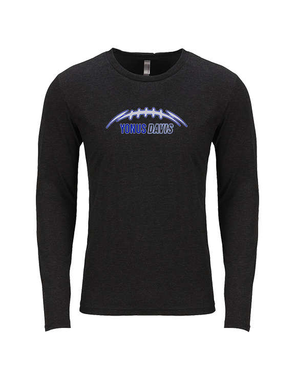 Yonus Davis Foundation Football Laces - Tri-Blend Long Sleeve