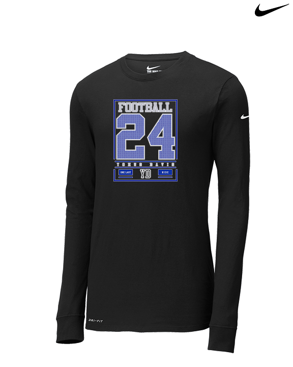 Yonus Davis Foundation Football Last Ride - Mens Nike Longsleeve