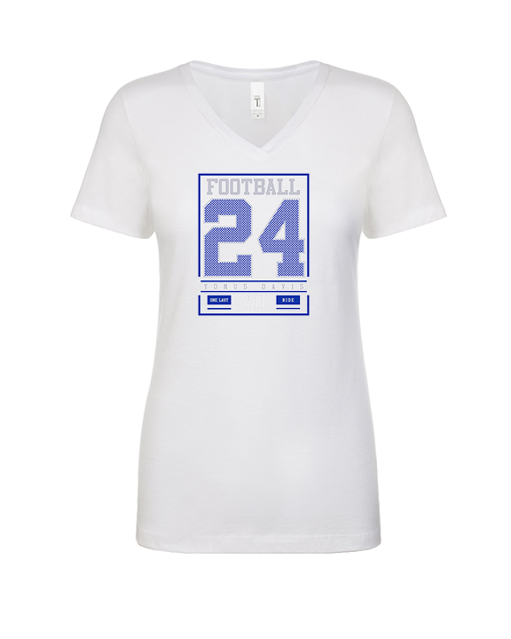 Yonus Davis Foundation Football Last Ride - Womens Vneck