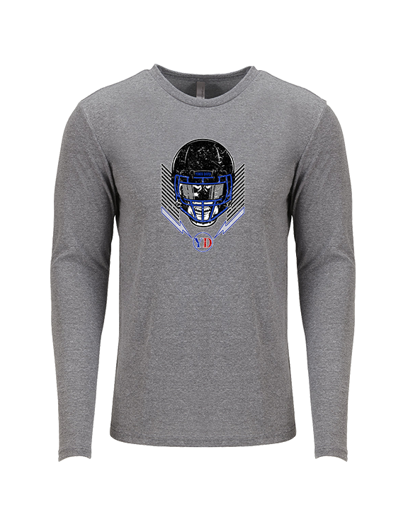 Yonus Davis Foundation Football Skull Crusher - Tri-Blend Long Sleeve