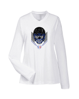 Yonus Davis Foundation Football Skull Crusher - Womens Performance Longsleeve