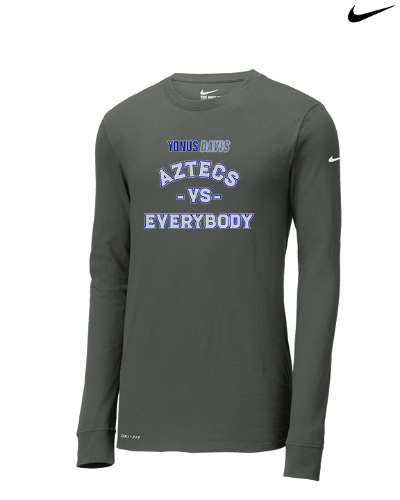 Yonus Davis Foundation Football Vs Everybody - Mens Nike Longsleeve